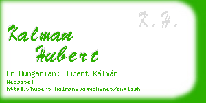 kalman hubert business card